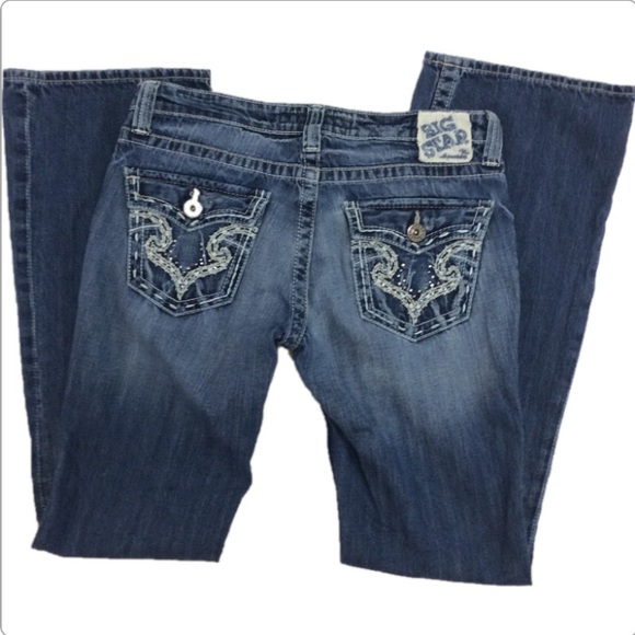 Big Star Denim - 28L BIG STAR Casey k low rise embellished jeans